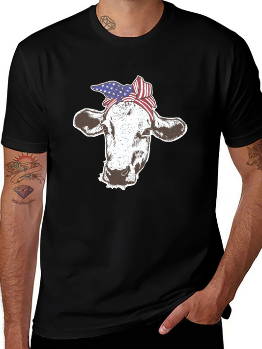 Cow USA Flag Bandana T-Shirt