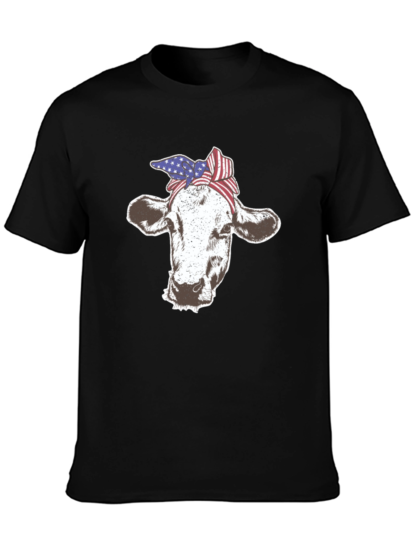 Cow USA Flag Bandana T-Shirt