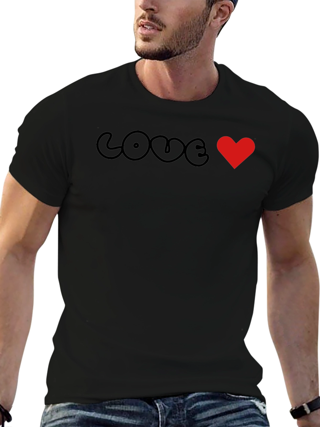 Love Heart Graphic Tee - Trendy Unisex T-Shirt