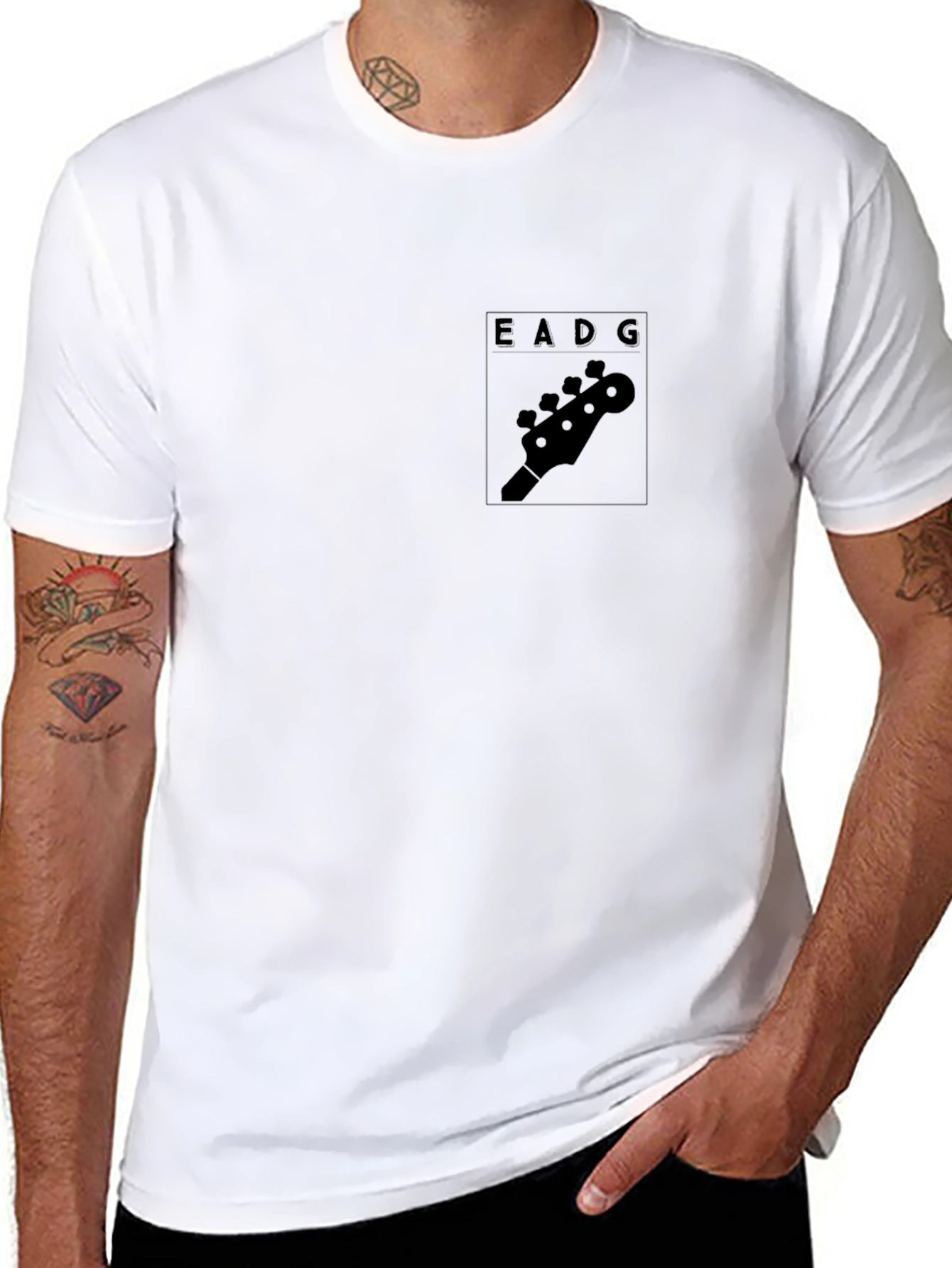 Bass Guitar Player Black T-Shirt