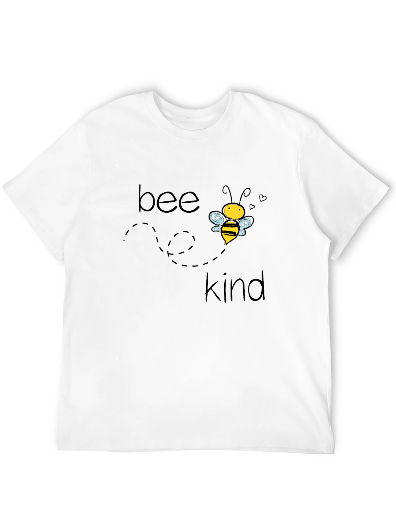 Bee Kind Graphic Tee - Black Cotton Casual T-Shirt