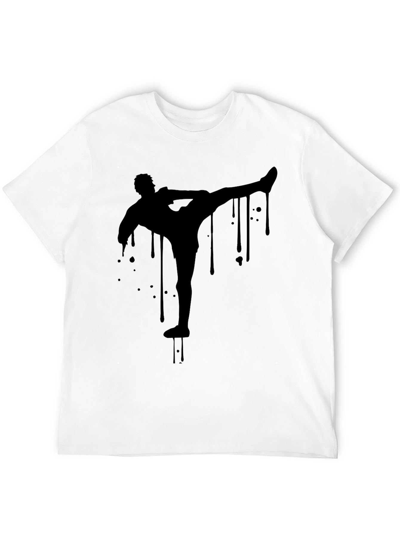 Silhouette Kick Black Tee - Modern Streetwear Style