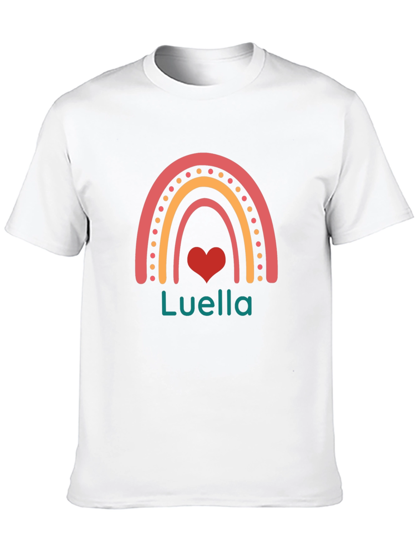Luella Rainbow Heart Graphic Tee - Black Cotton