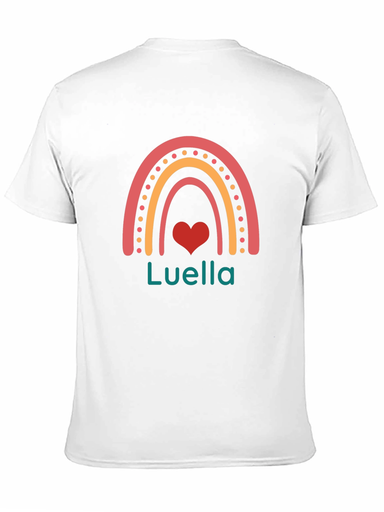 Luella Rainbow Heart Graphic Tee - Black Cotton