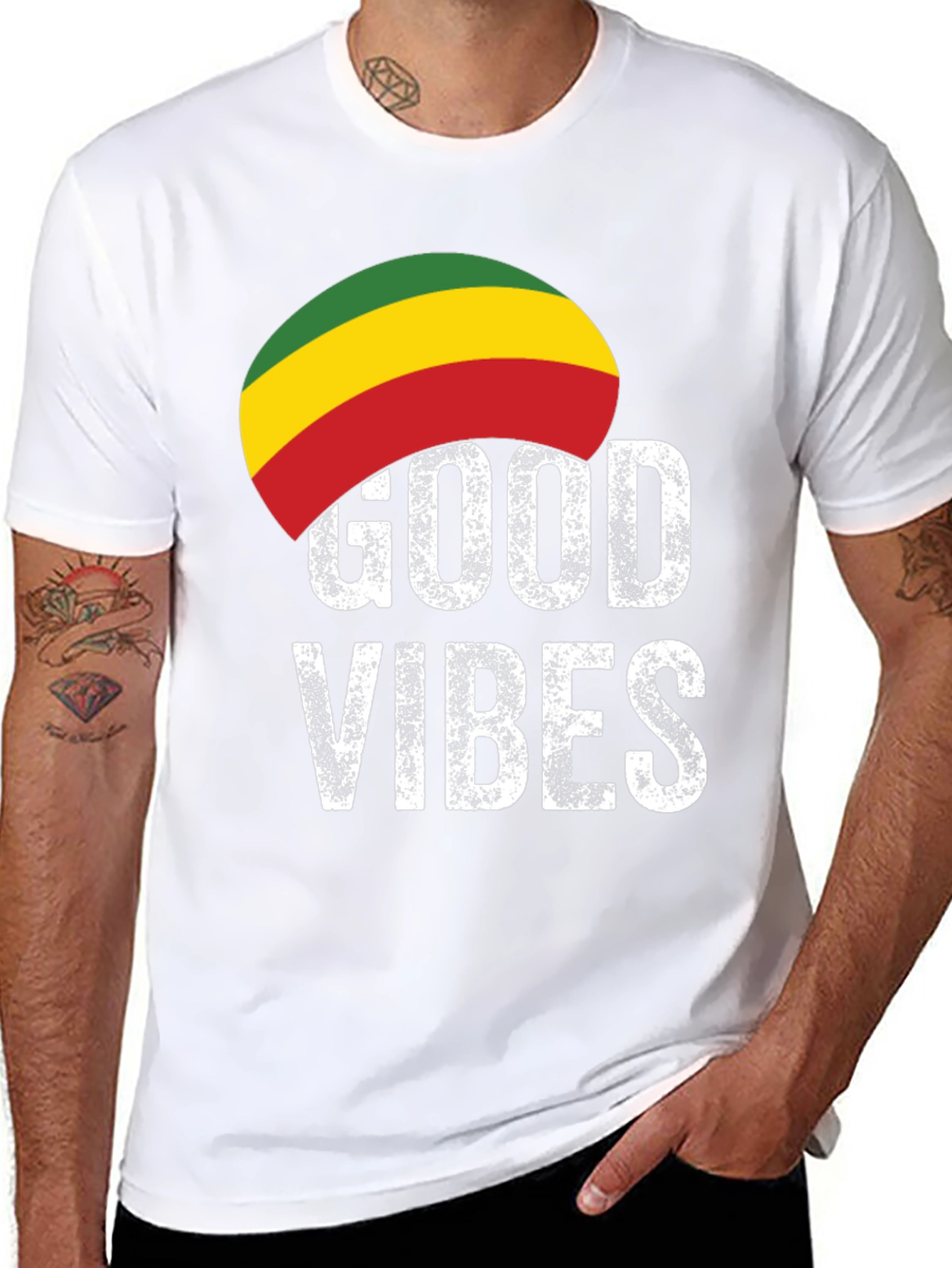 Good Vibes Rasta T-Shirt - Reggae Inspired Tee