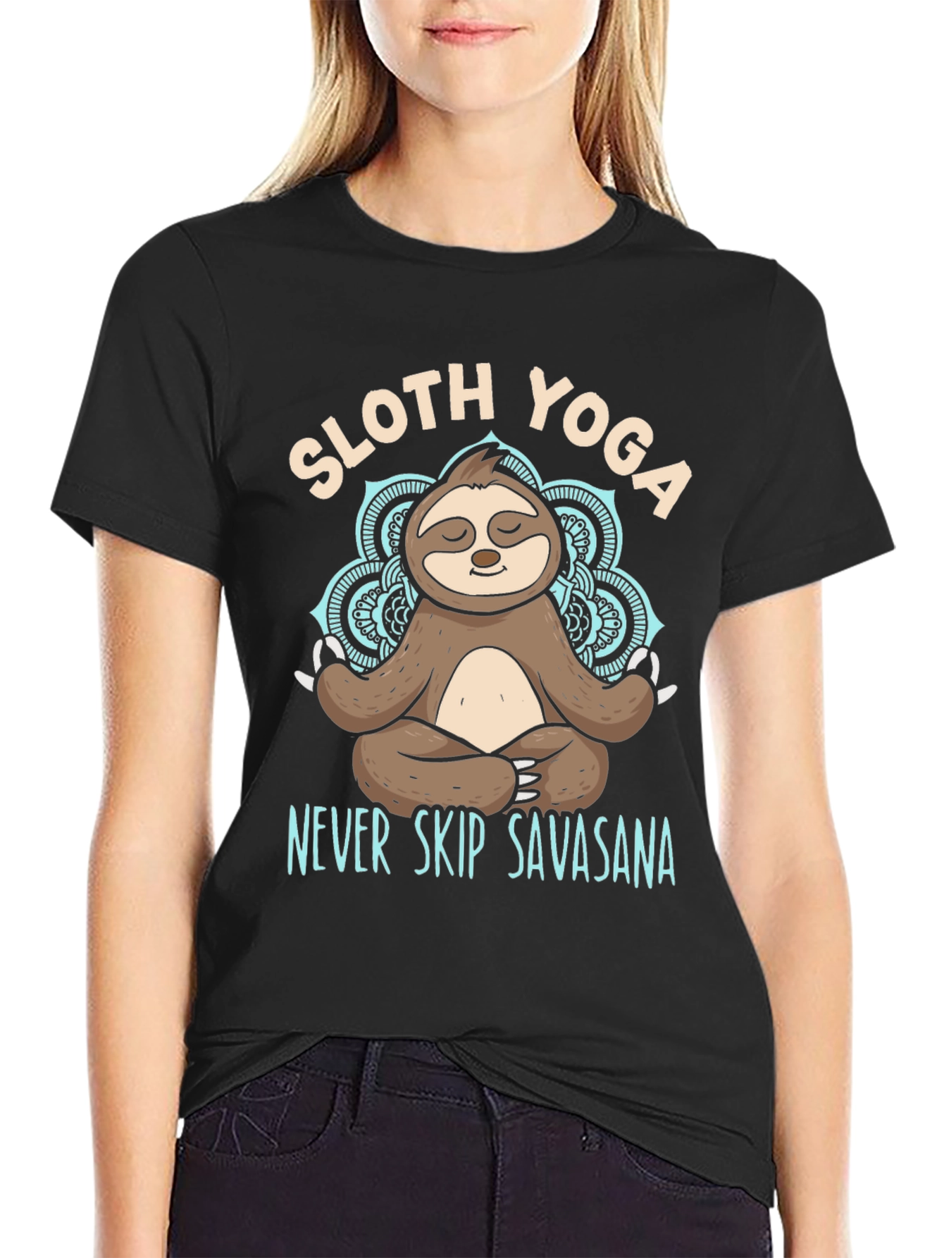 Sloth Yoga T-Shirt - Never Skip Savasana
