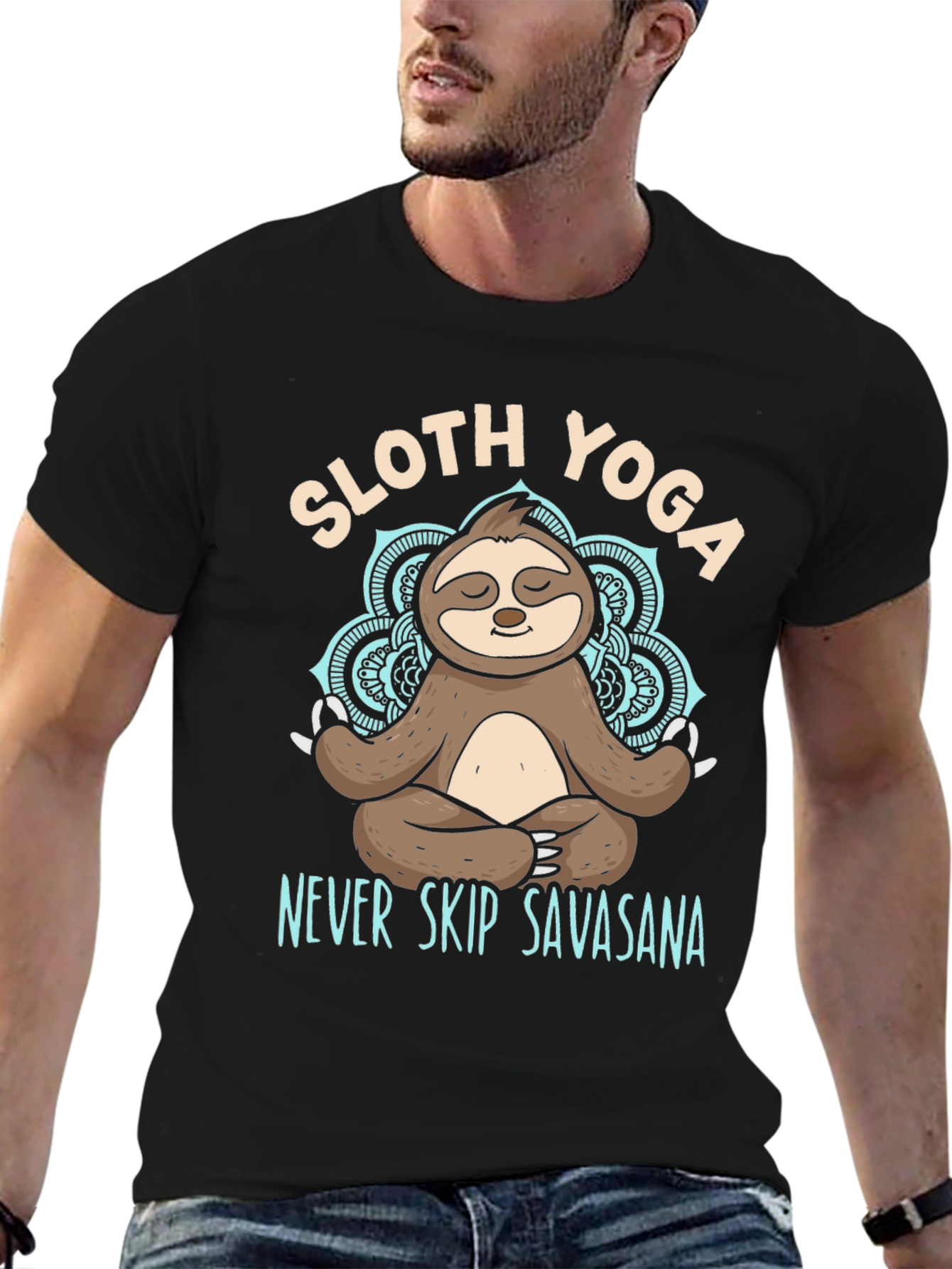 Sloth Yoga T-Shirt - Never Skip Savasana
