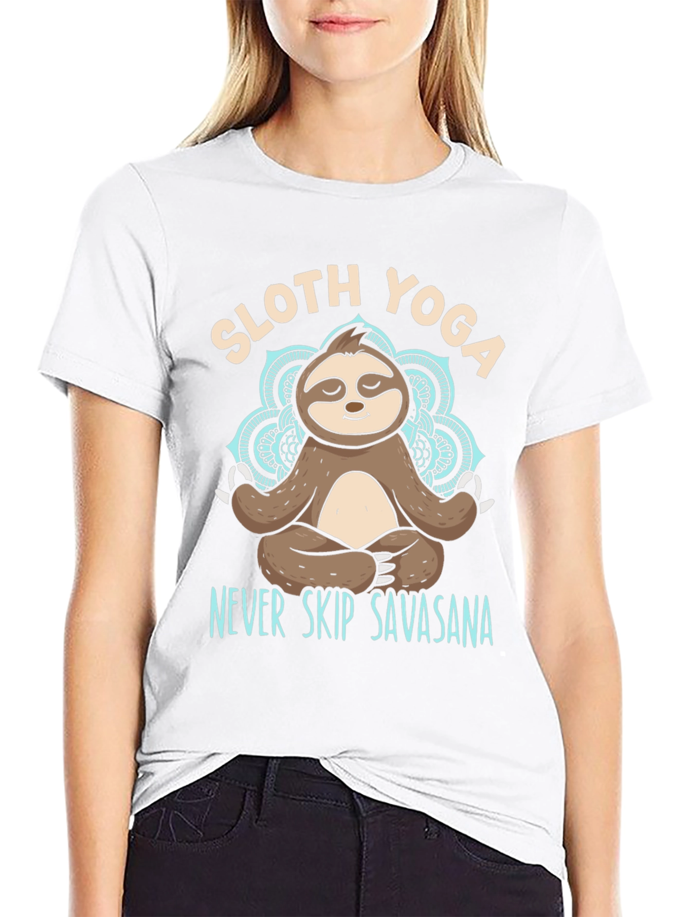 Sloth Yoga T-Shirt - Never Skip Savasana