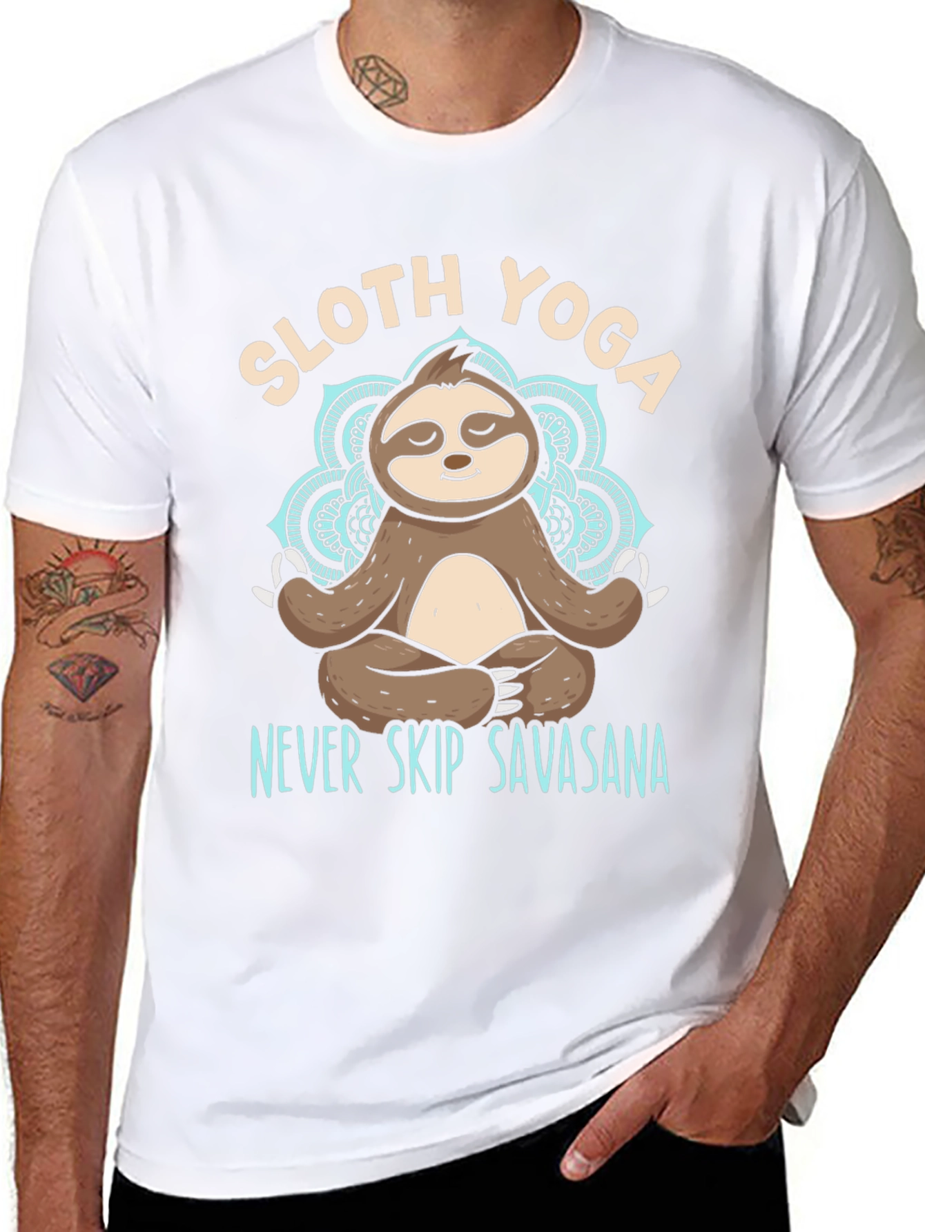 Sloth Yoga T-Shirt - Never Skip Savasana
