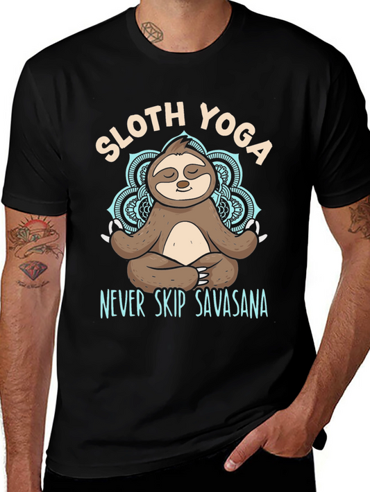 Sloth Yoga T-Shirt - Never Skip Savasana