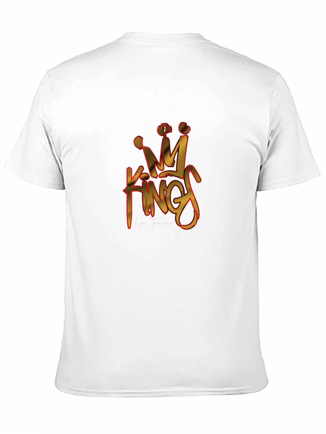 King Forever Graphic Print Mens Black T-Shirt