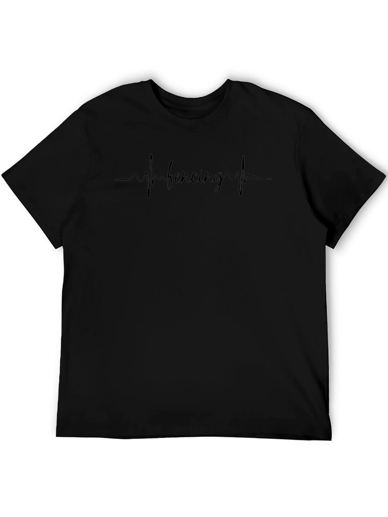 Fencing Heartbeat Graphic T-Shirt