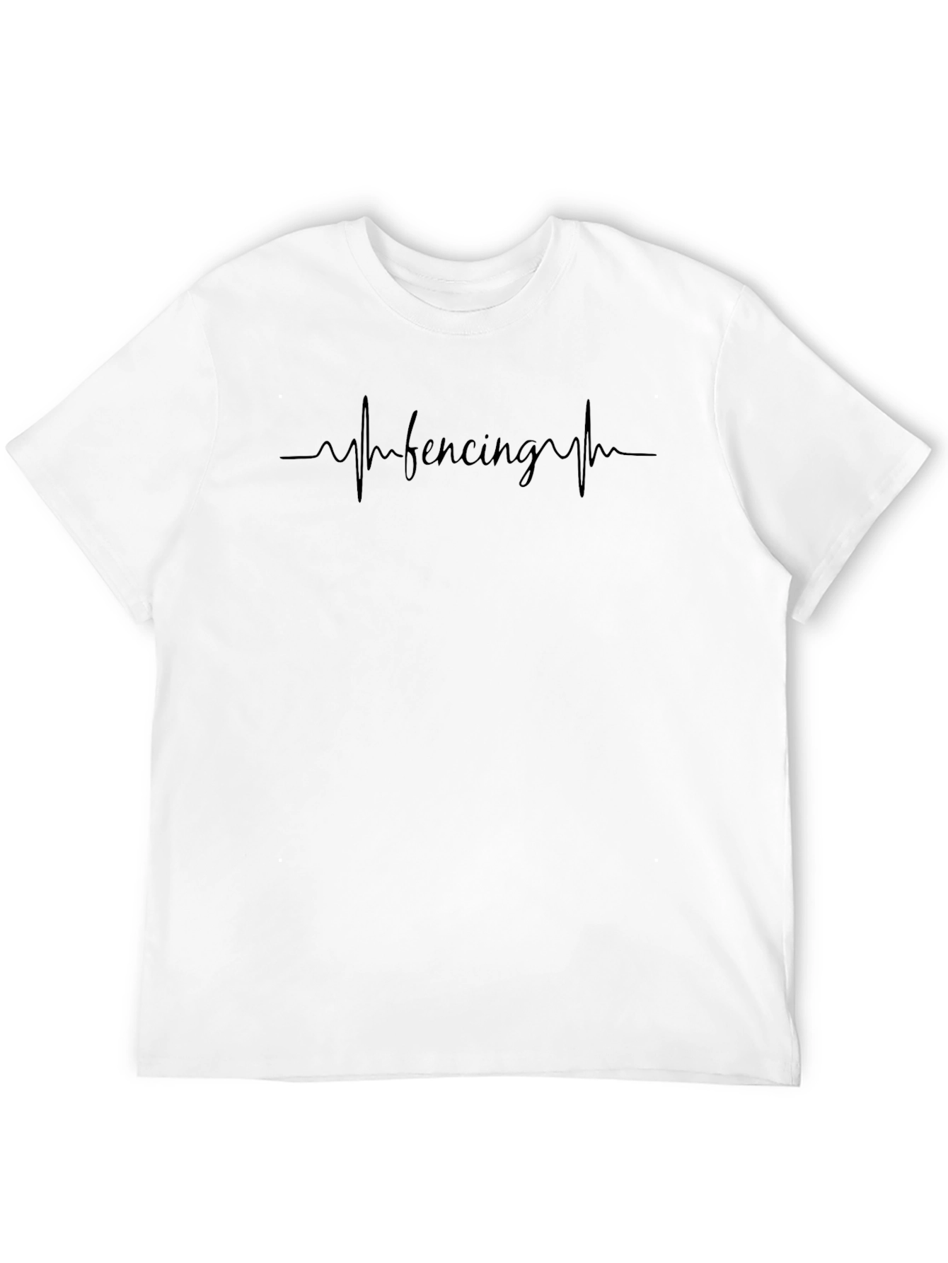 Fencing Heartbeat Graphic T-Shirt