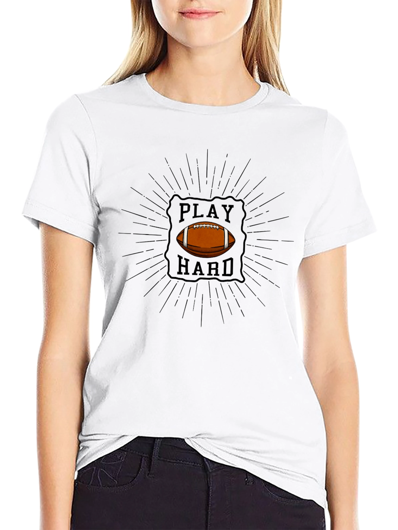 Play Hard Football Graphic T-Shirt