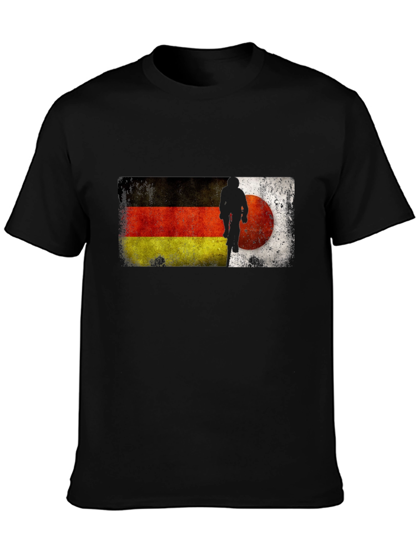 German Flag Mountain Biker Graphic T-Shirt