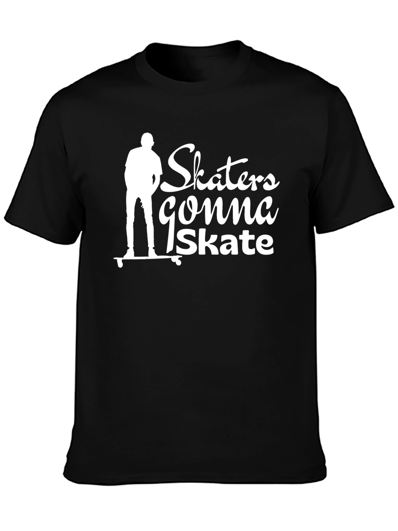 Skaters Gonna Skate Black Graphic Tee