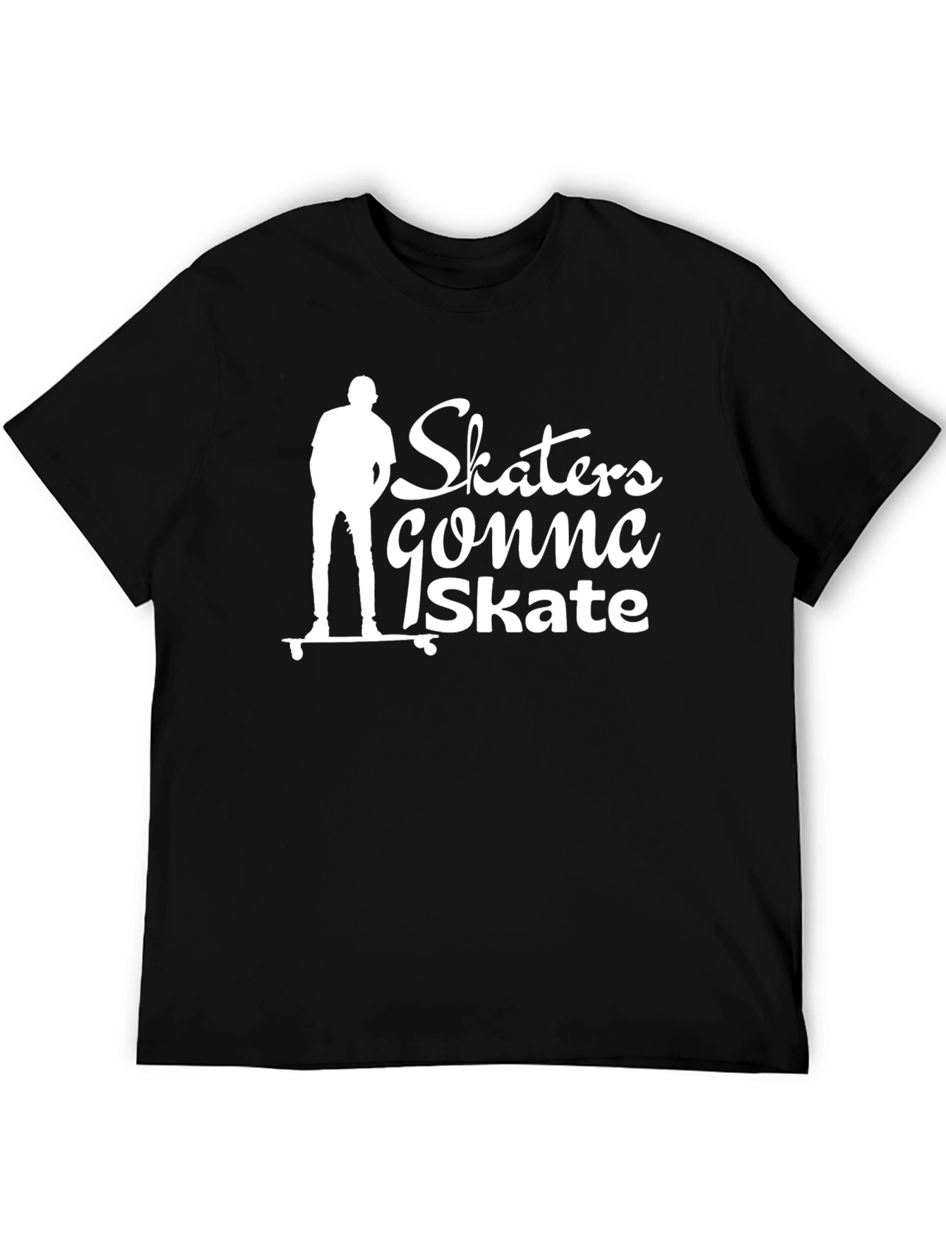 Skaters Gonna Skate Black Graphic Tee