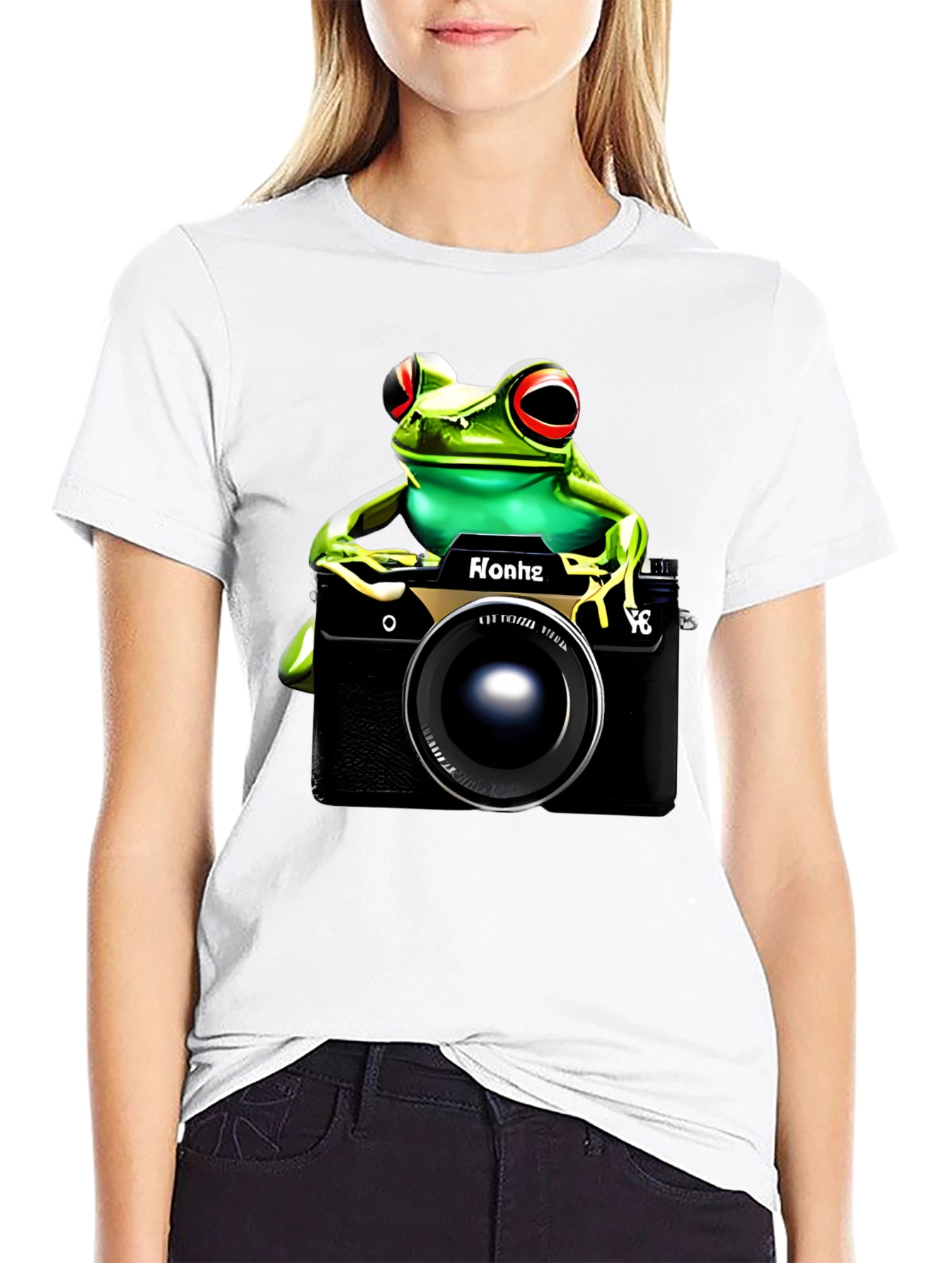 Frog on Camera Graphic Tee