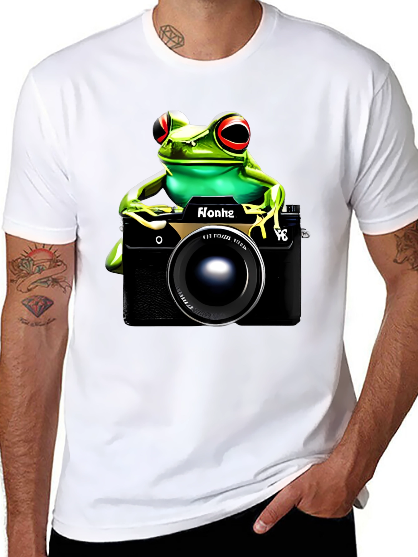 Frog on Camera Graphic Tee