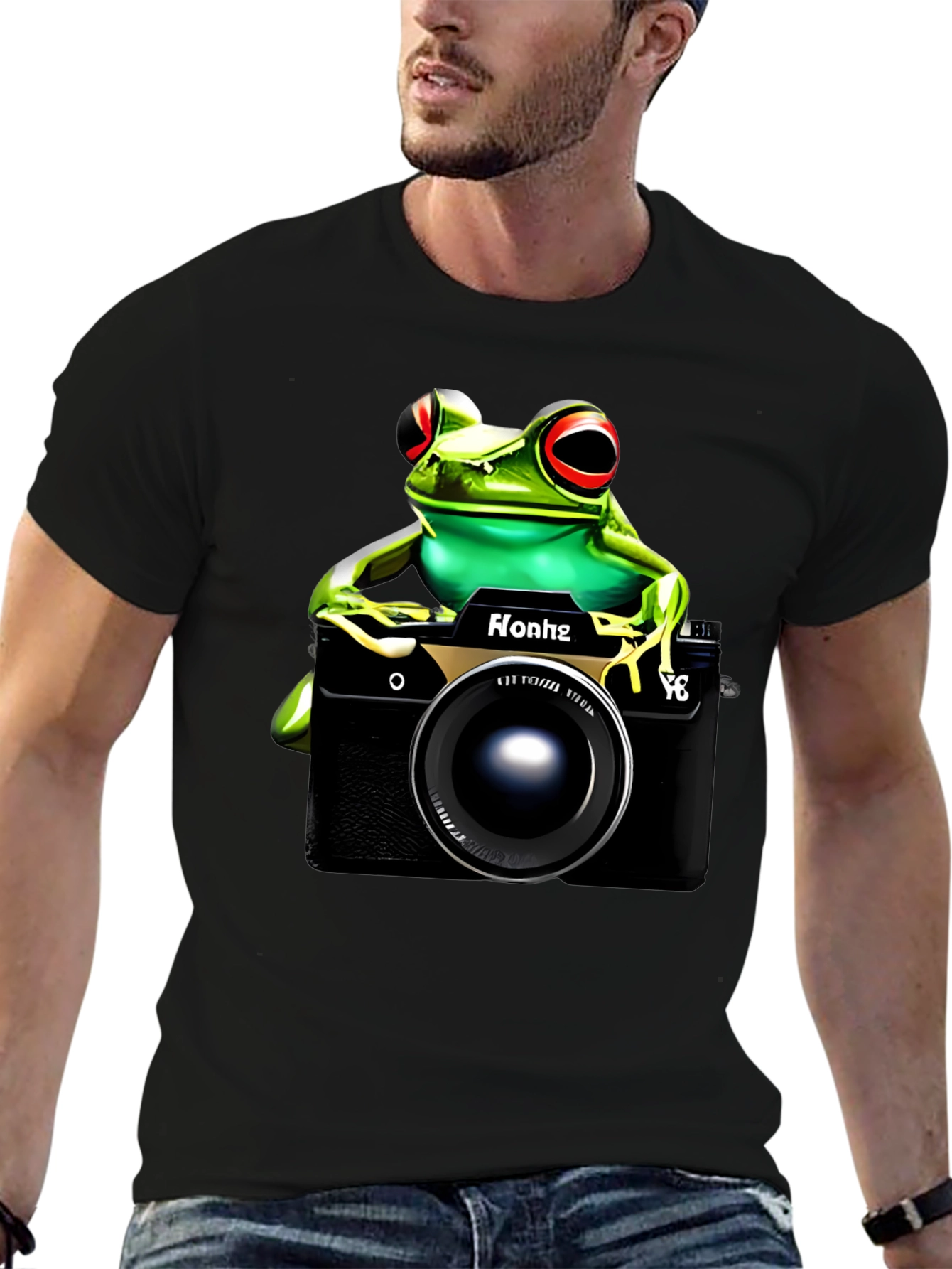 Frog on Camera Graphic Tee