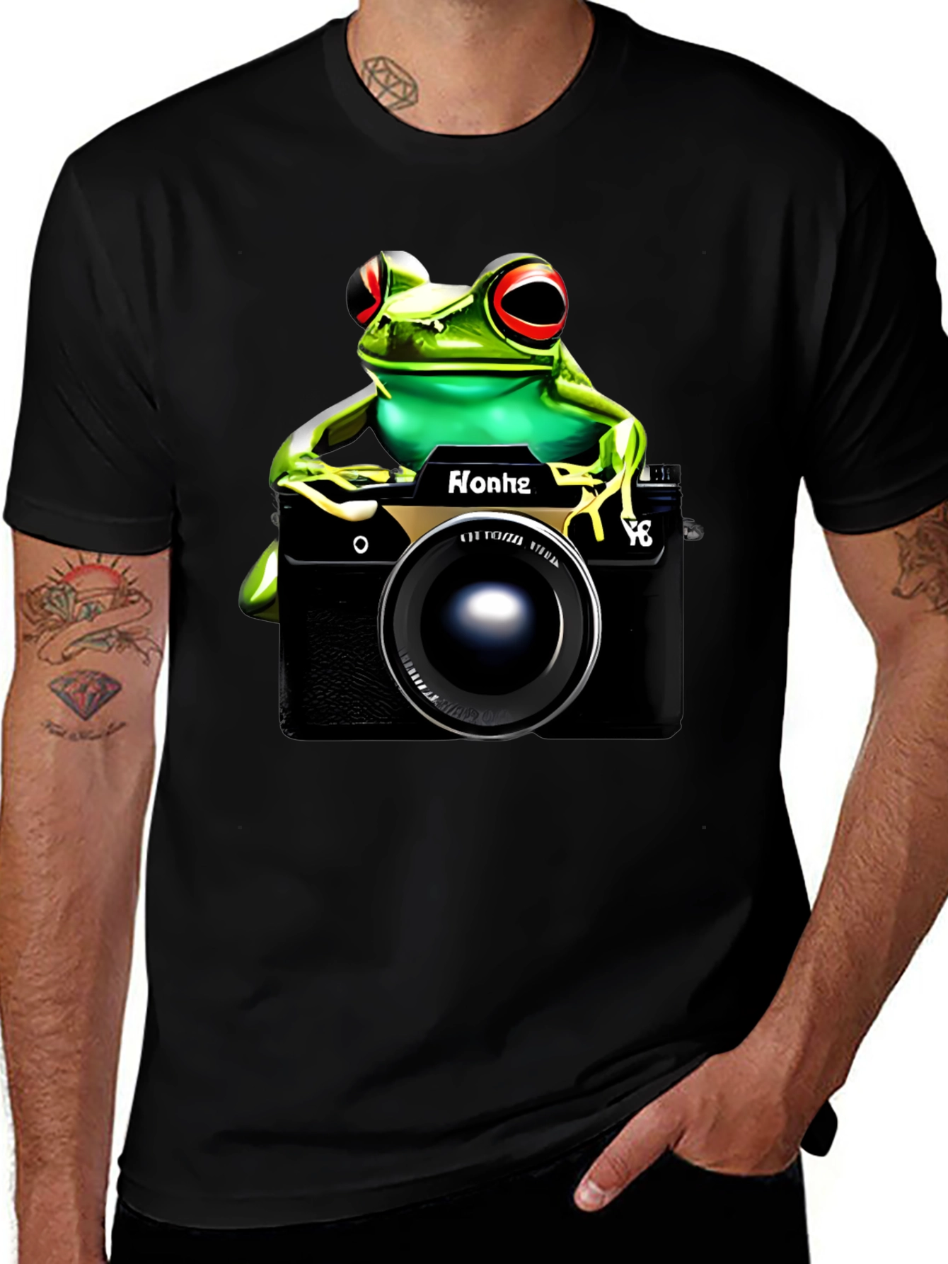 Frog on Camera Graphic Tee