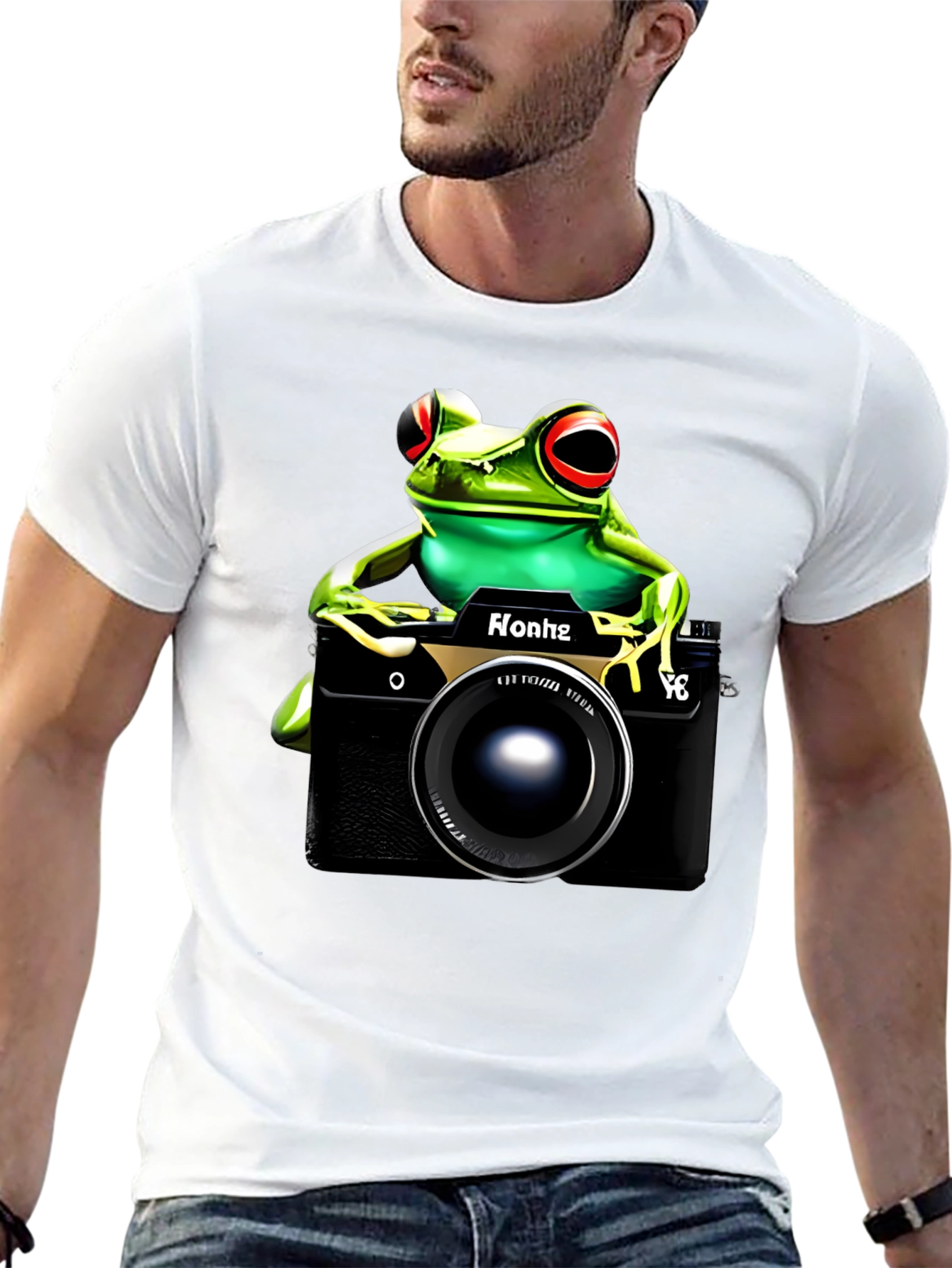 Frog on Camera Graphic Tee