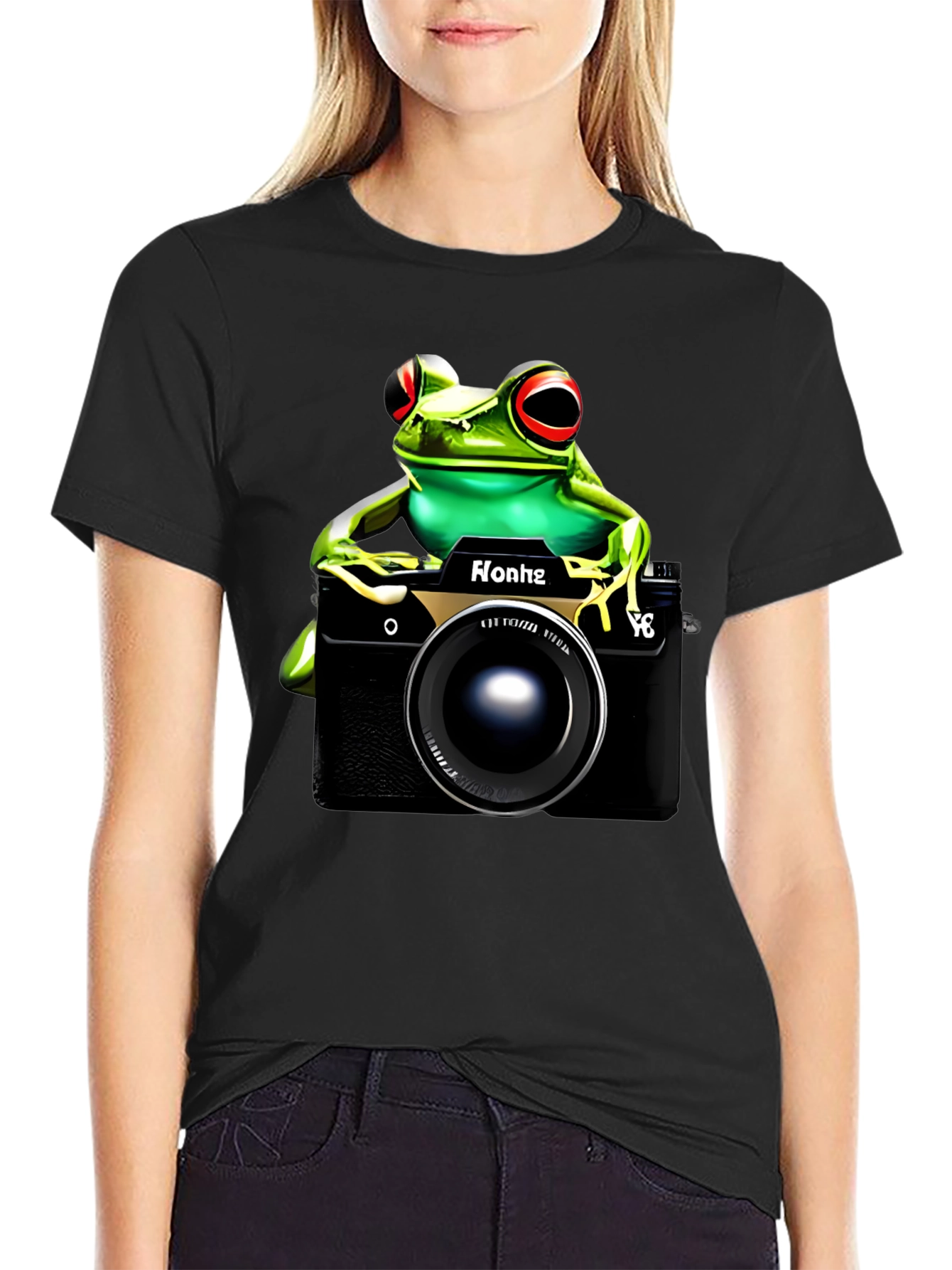 Frog on Camera Graphic Tee