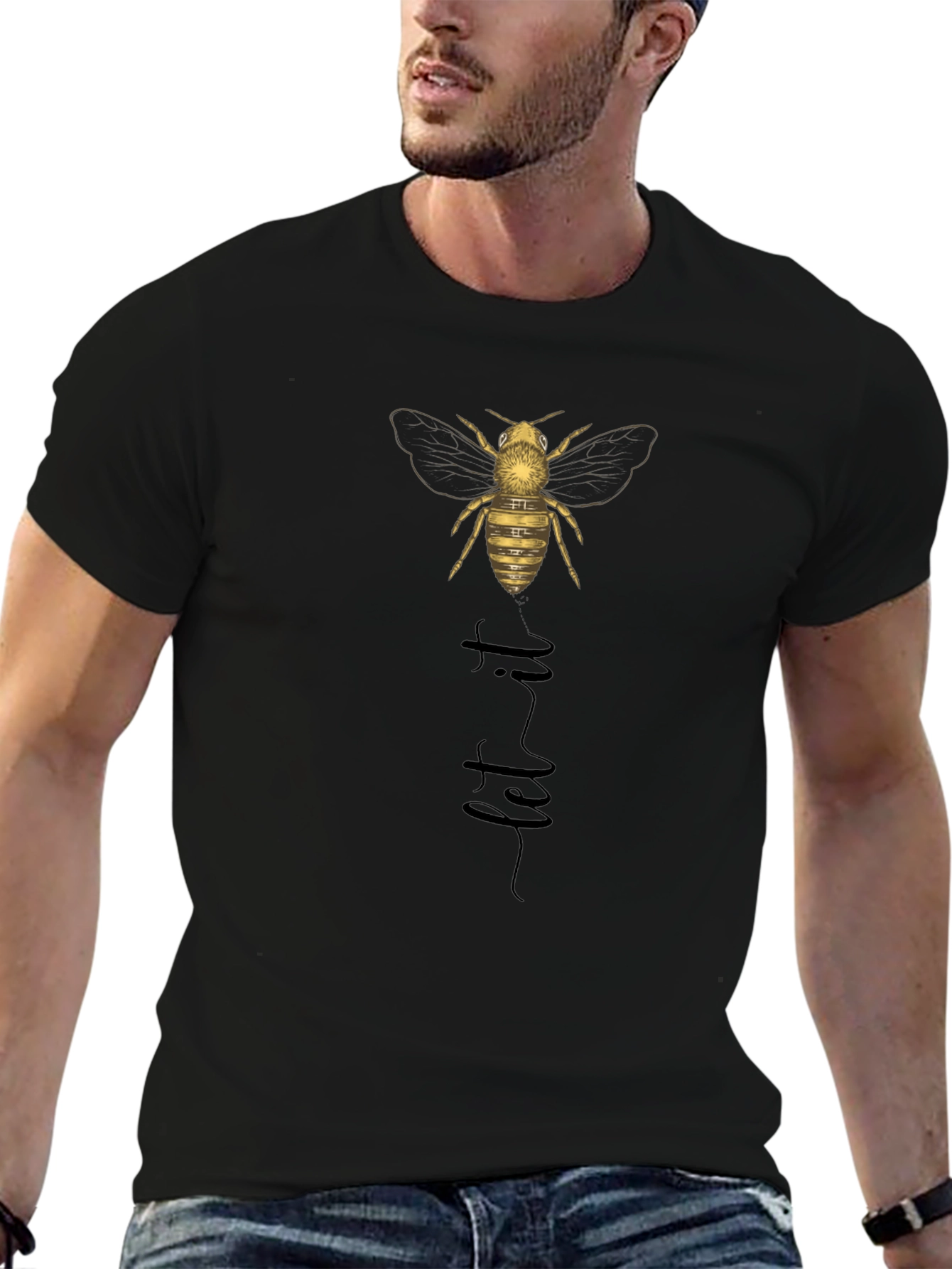 Let it Bee Graphic Tee - Black