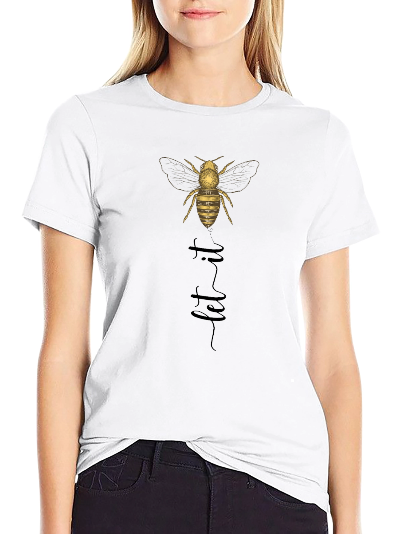Let it Bee Graphic Tee - Black