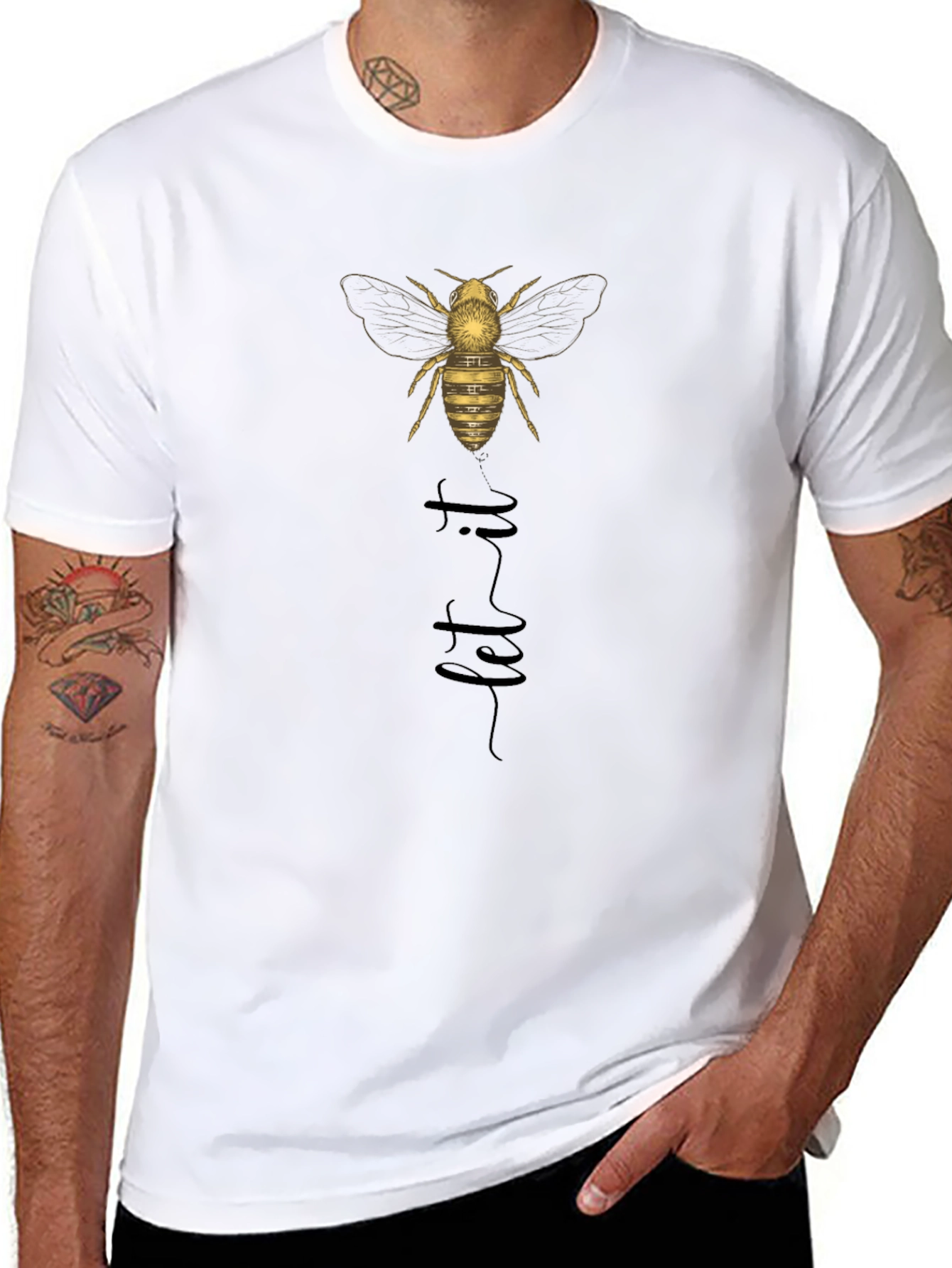 Let it Bee Graphic Tee - Black