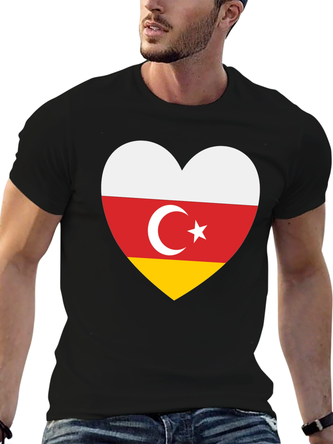 South Ossetia Flag Heart T-Shirt