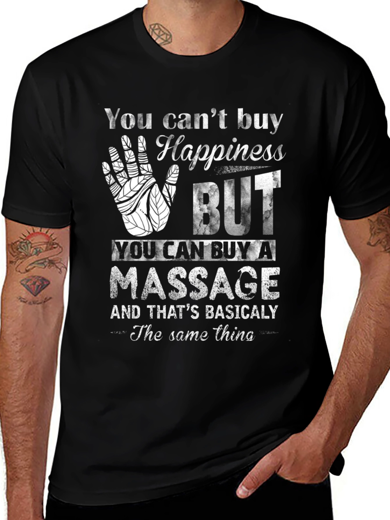 Happiness Massage T-Shirt Funny Relaxing Gift Tee