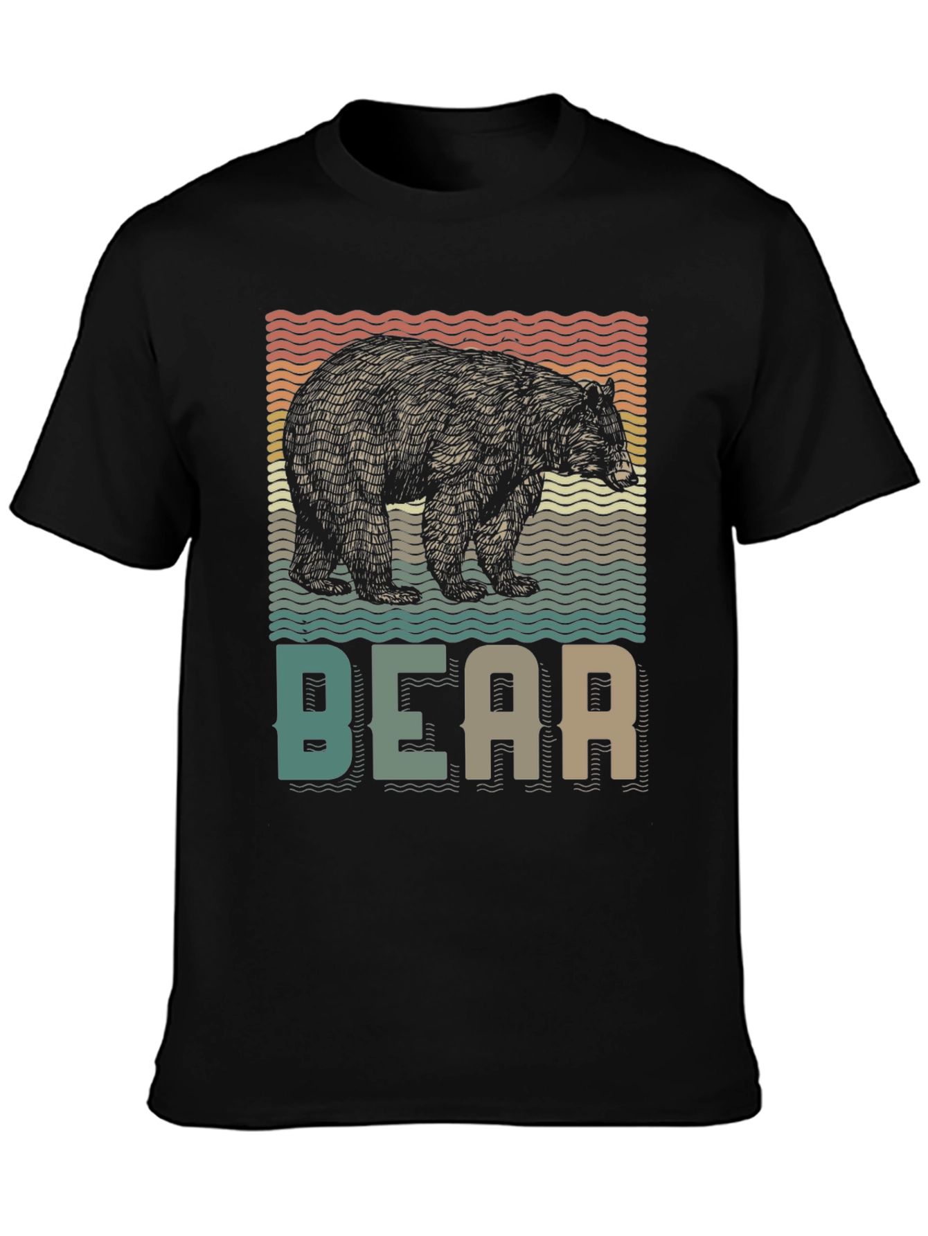 Retro Bear Graphic T-Shirt - Nature Lover Tee