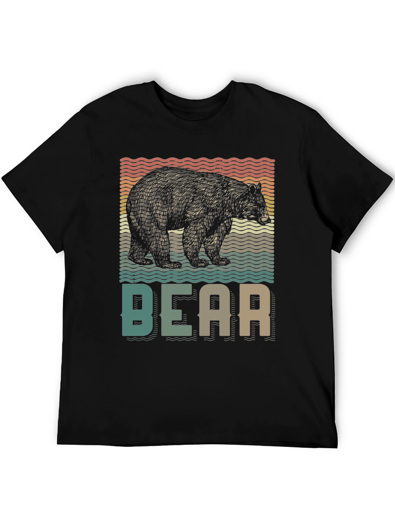 Retro Bear Graphic T-Shirt - Nature Lover Tee