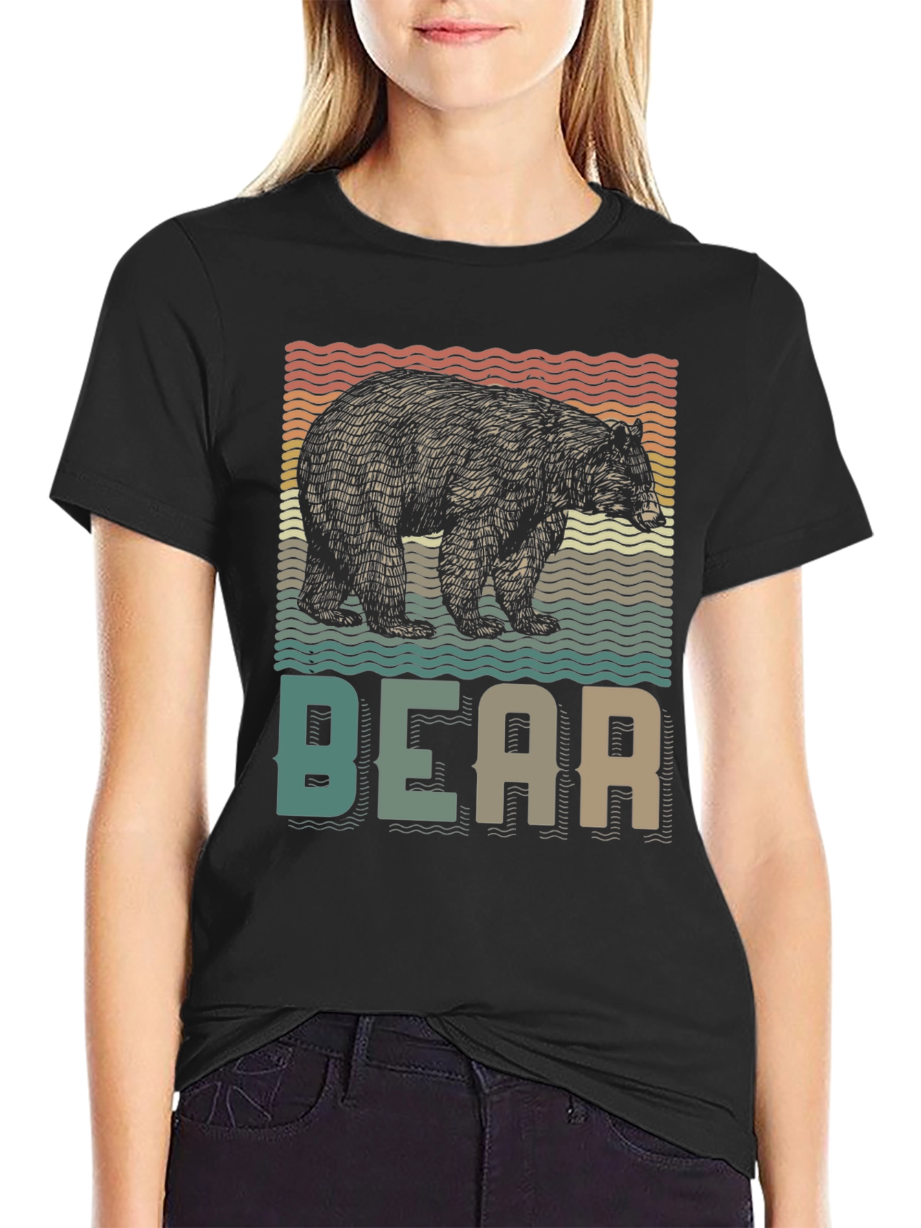 Retro Bear Graphic T-Shirt - Nature Lover Tee