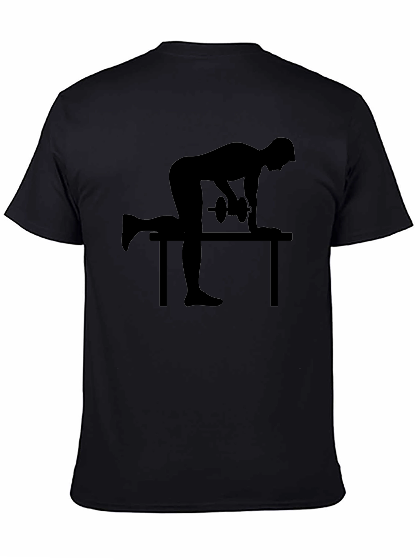 Weightlifting Silhouette Black T-Shirt
