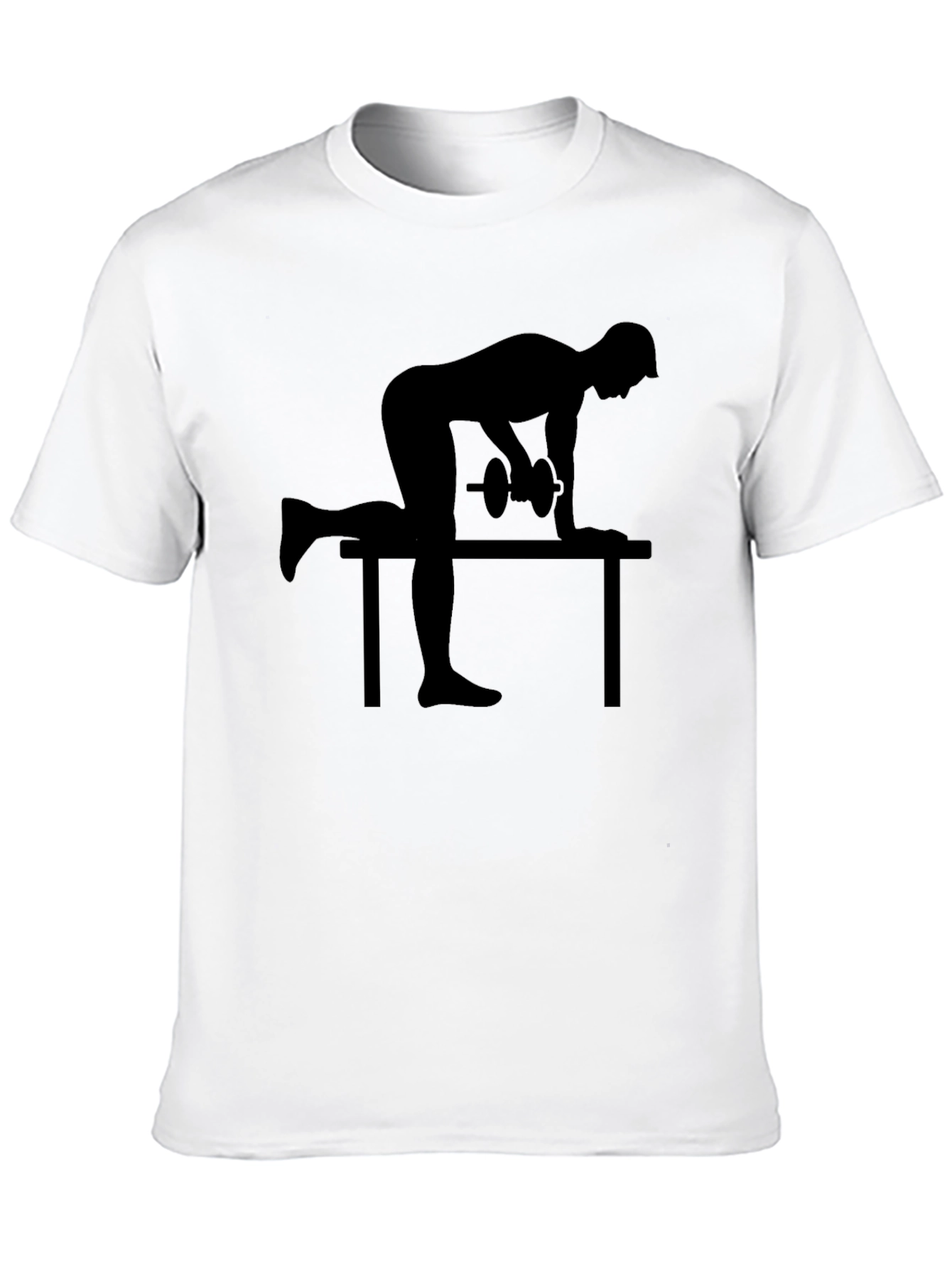 Weightlifting Silhouette Black T-Shirt