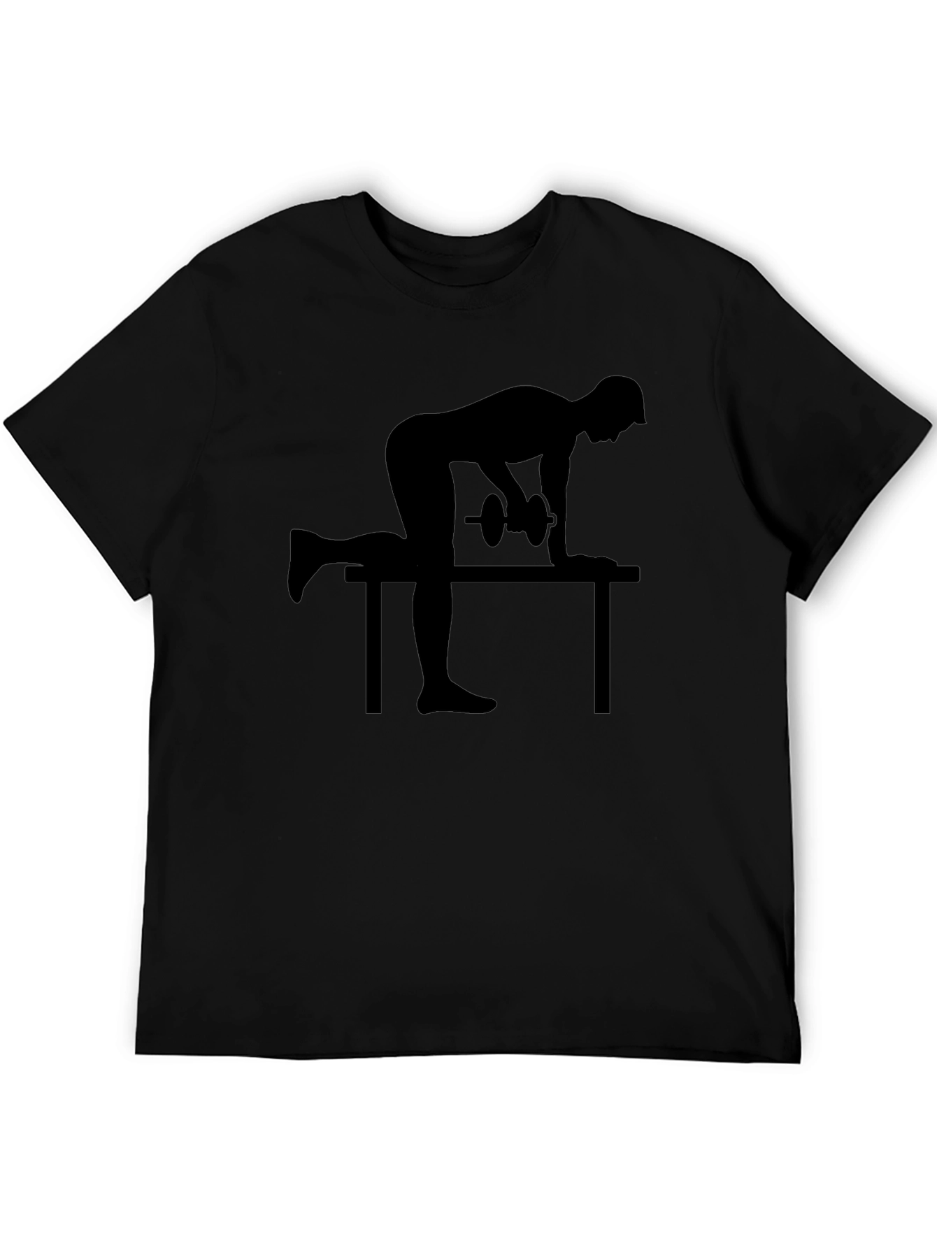 Weightlifting Silhouette Black T-Shirt