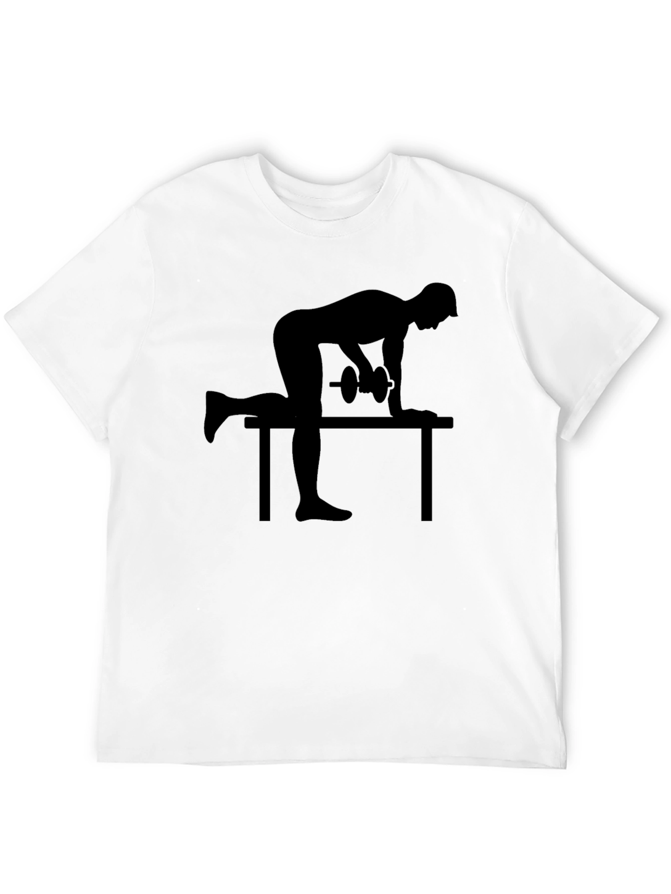 Weightlifting Silhouette Black T-Shirt