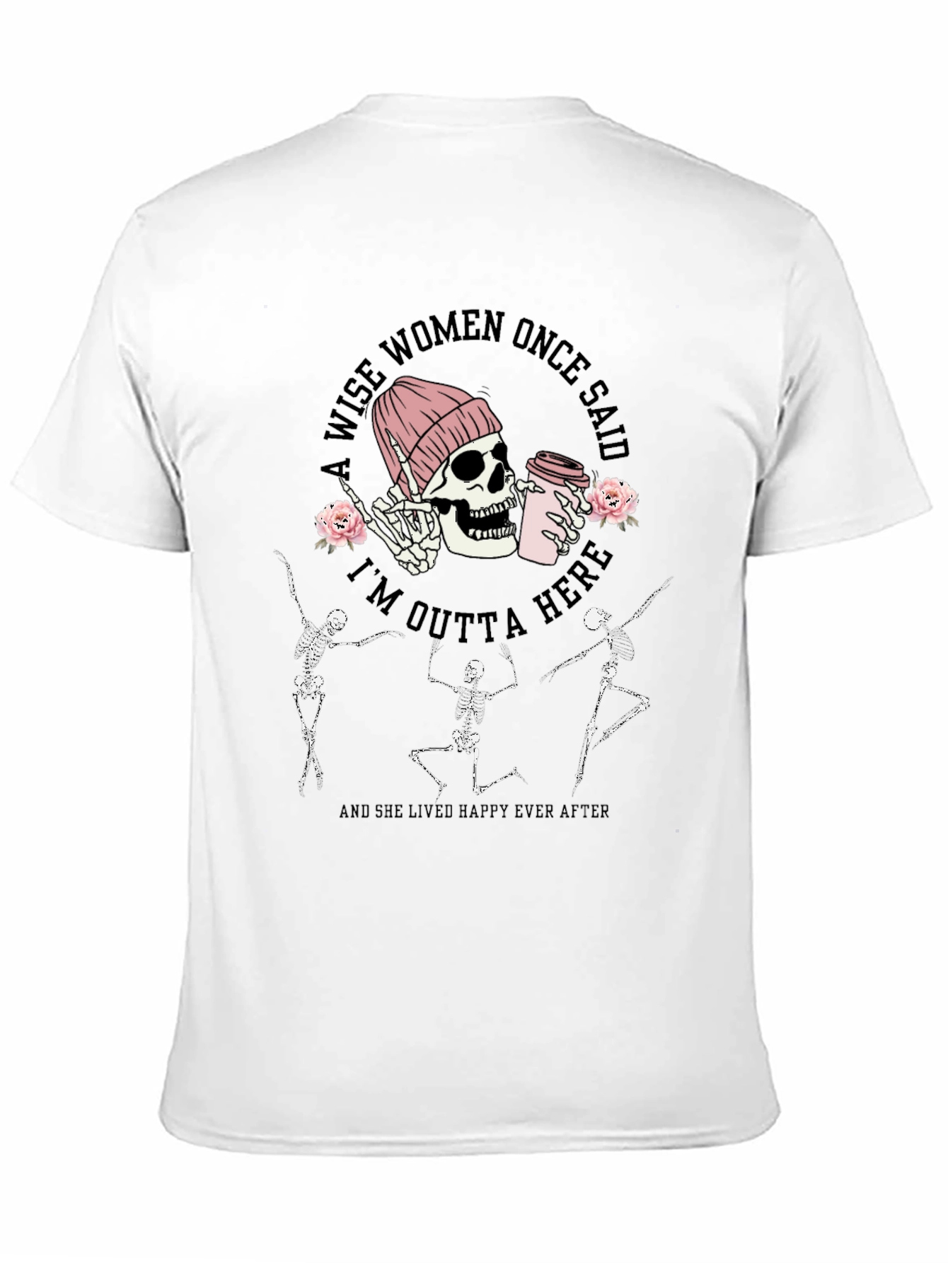 Skeleton Coffee Graphic Tee - A Wise Woman Said