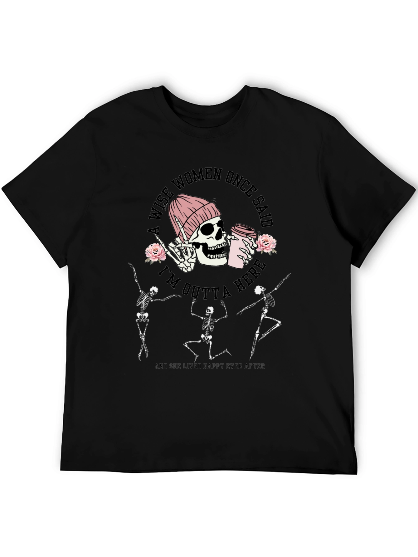 Skeleton Coffee Graphic Tee - A Wise Woman Said