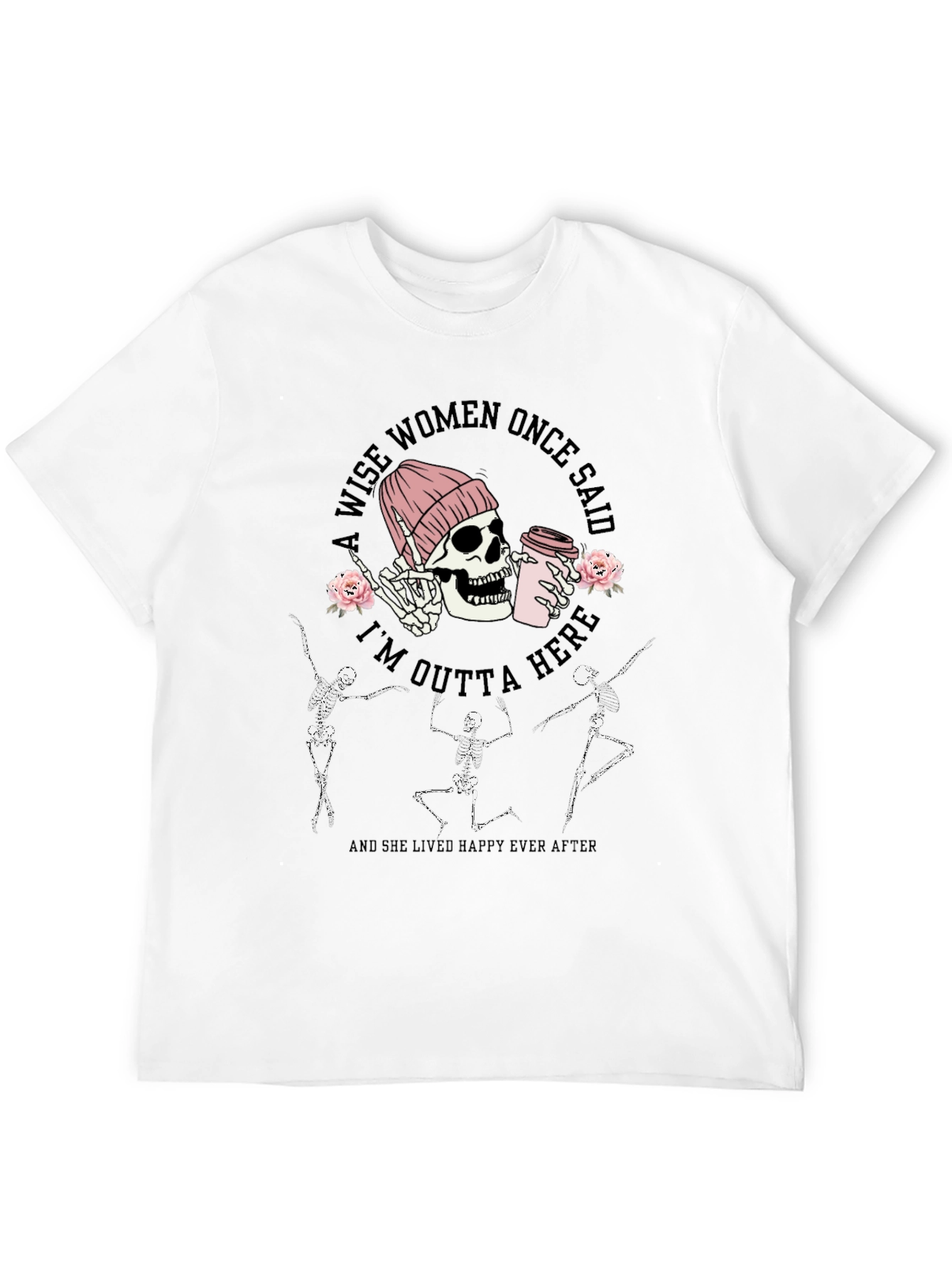 Skeleton Coffee Graphic Tee - A Wise Woman Said