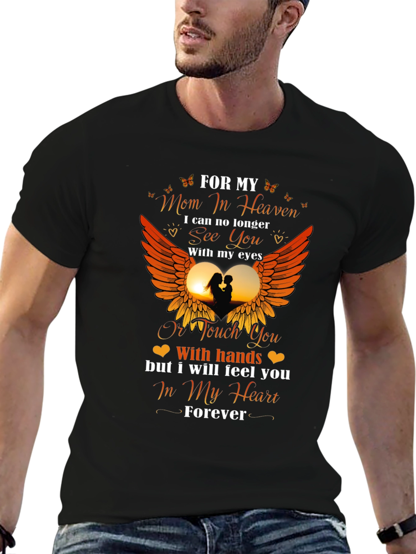 For My Mom In Heaven Graphic T-Shirt