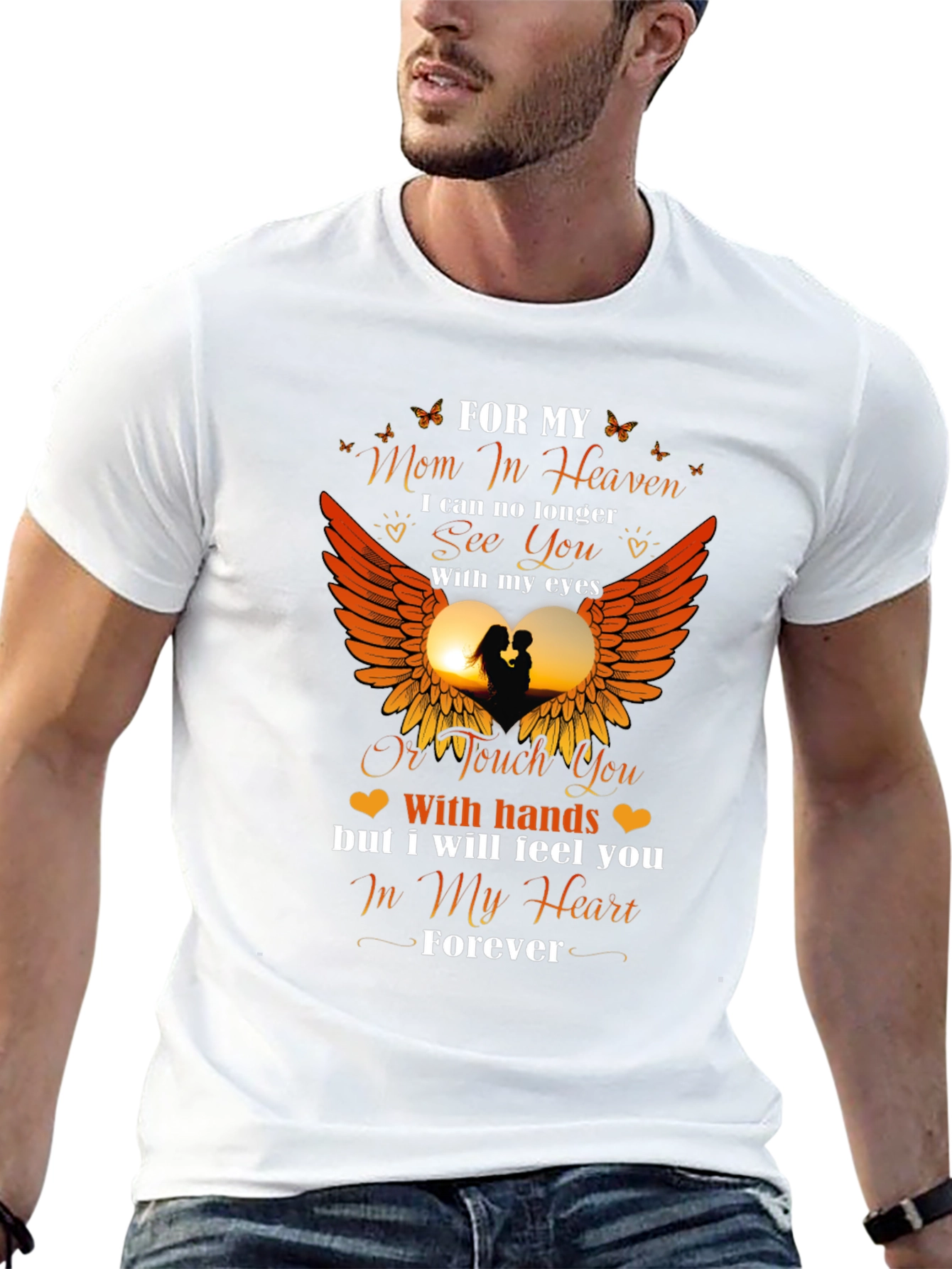 For My Mom In Heaven Graphic T-Shirt