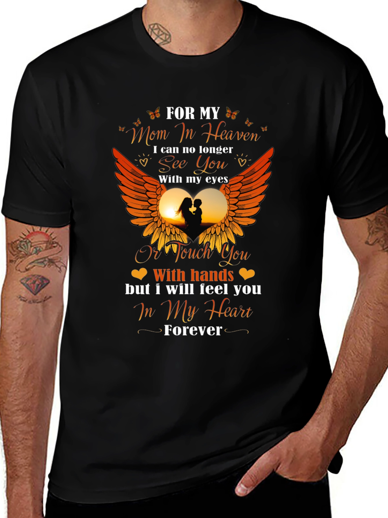 For My Mom In Heaven Graphic T-Shirt