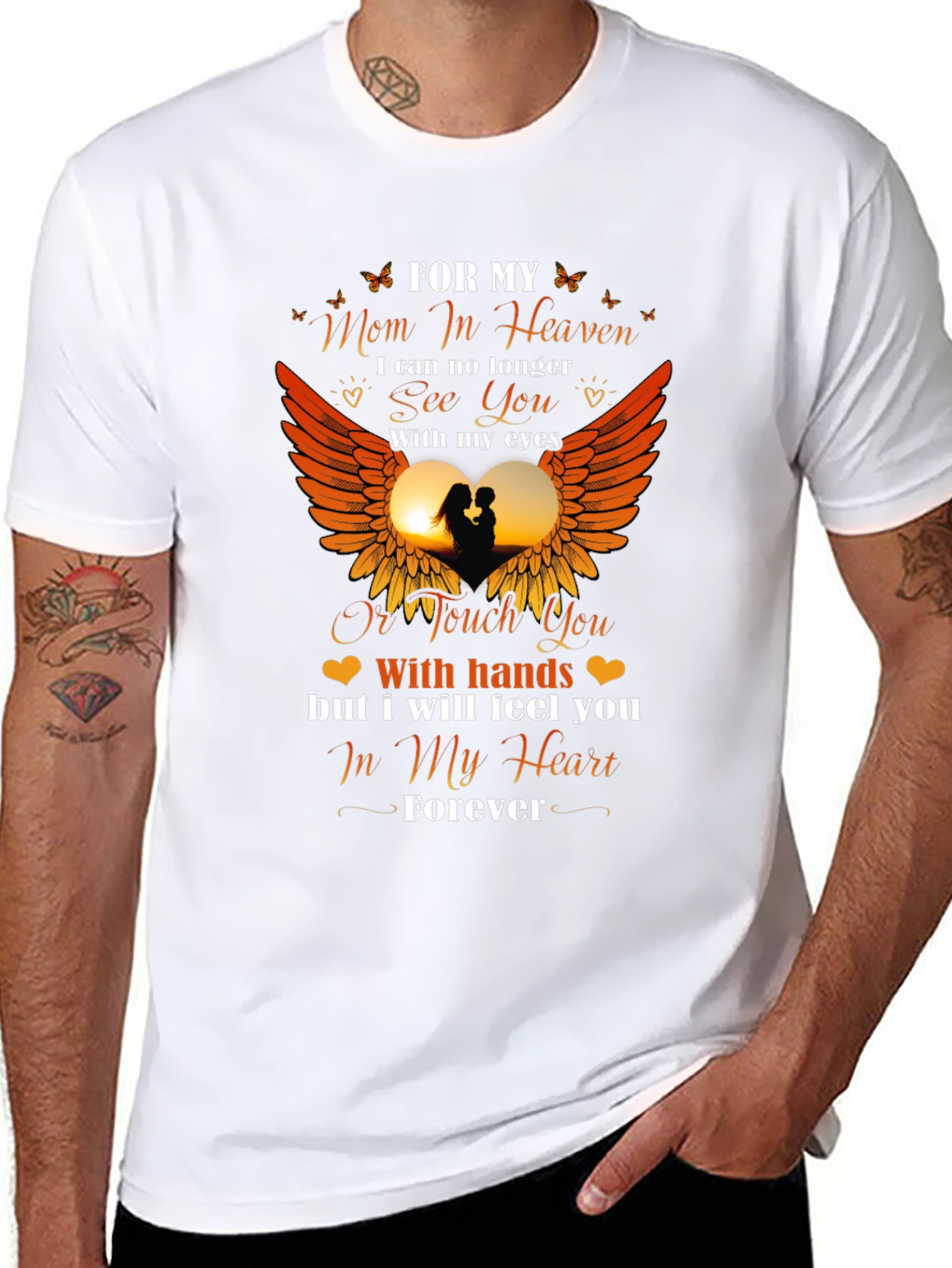 For My Mom In Heaven Graphic T-Shirt