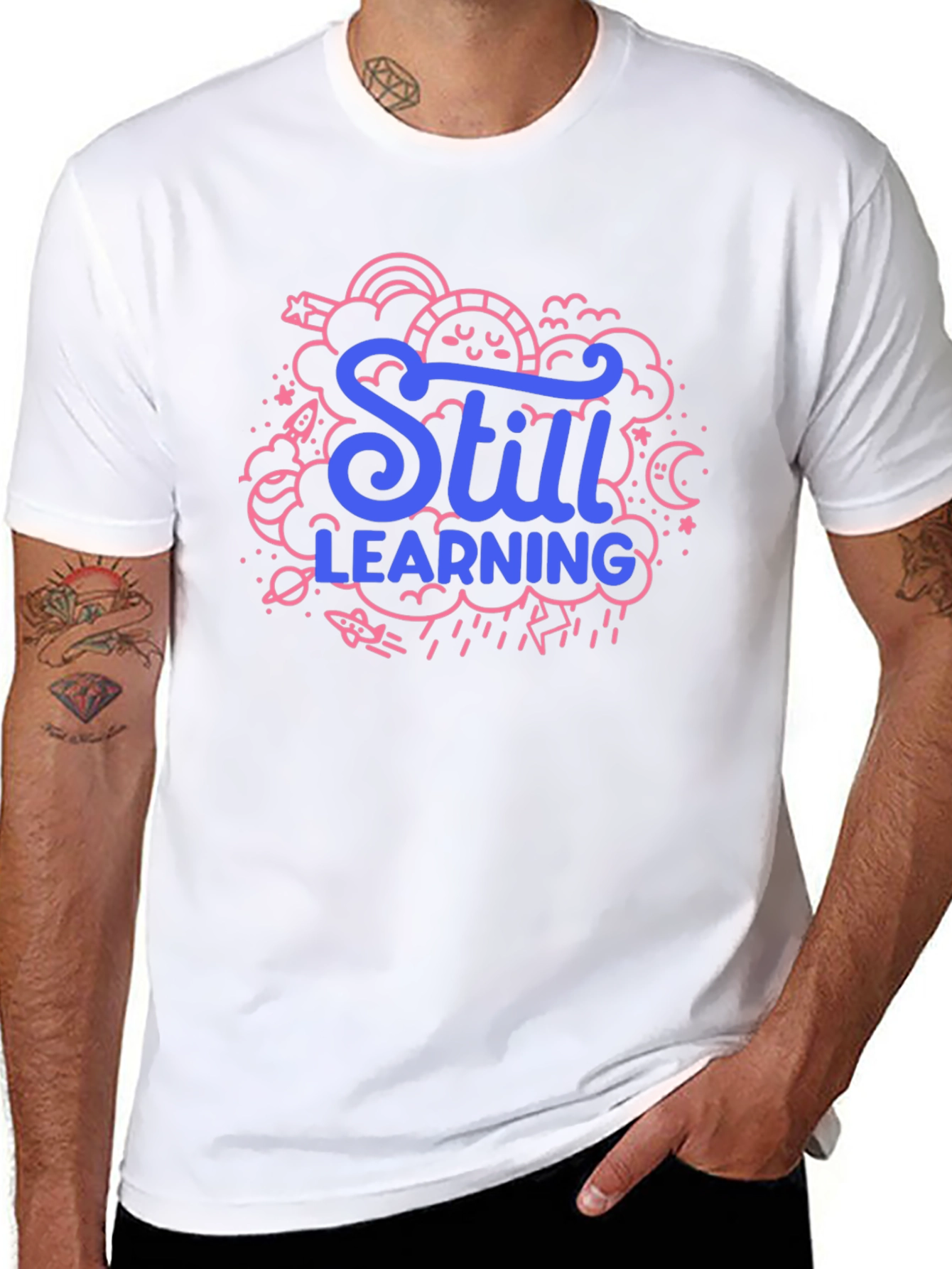 Still Learning Graphic Tee - Black