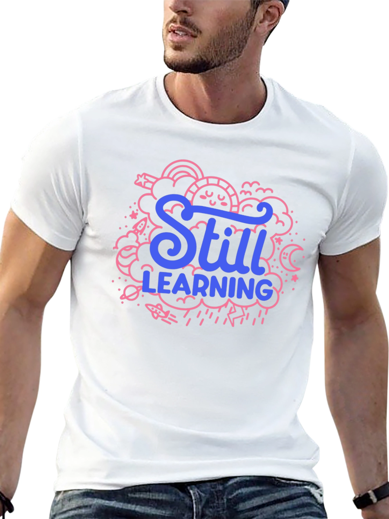 Still Learning Graphic Tee - Black