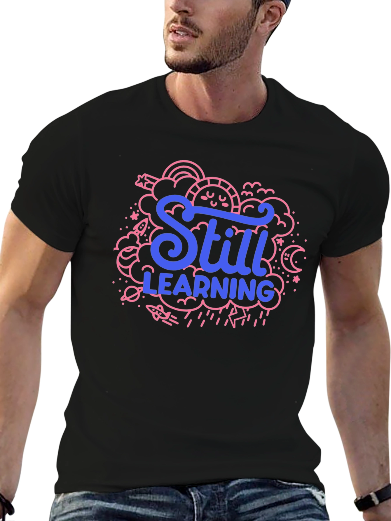 Still Learning Graphic Tee - Black