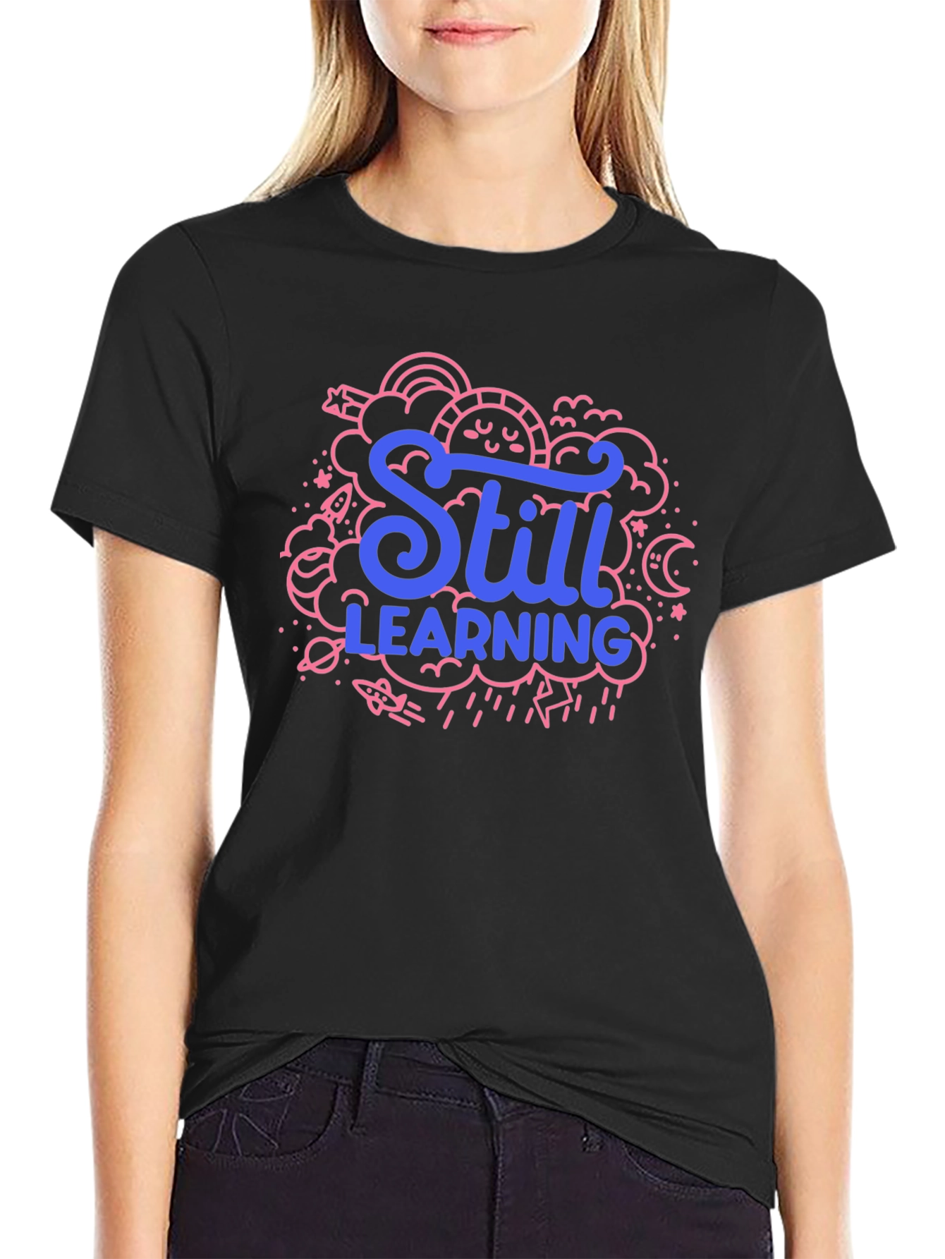 Still Learning Graphic Tee - Black
